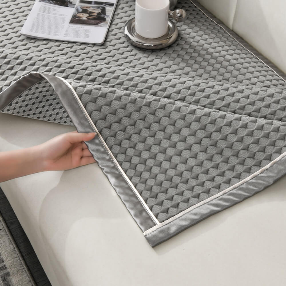 Cooling DouDou Ice Silk Sofa Cushion, Summer Edition Cool Seat Pad, Non-slip Sofa Cover - Bestselling for Summer 2023.