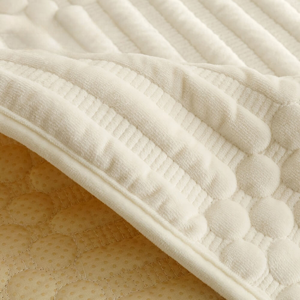Cream white ins style plush sofa cushion, crystal velvet four grade section sofa cover cloth
