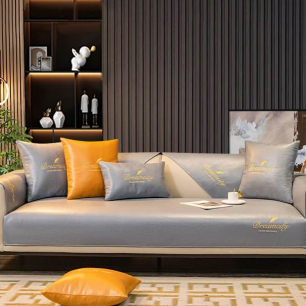 Light luxury model tech fabric sofa cushion waterproof and cola-resistant and cat scratch resistant
