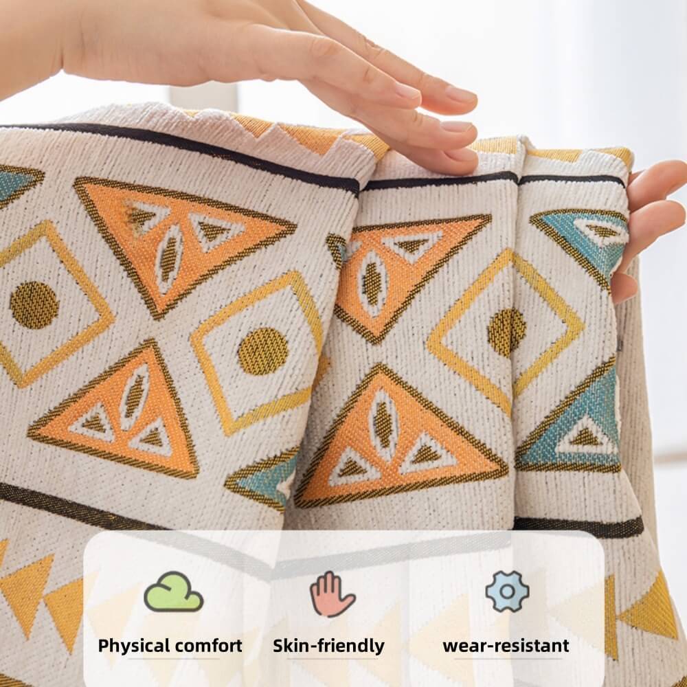 2024 Bohemian chenille jacquard sofa cushions, four-season universal non-slip models to prevent cat scratching