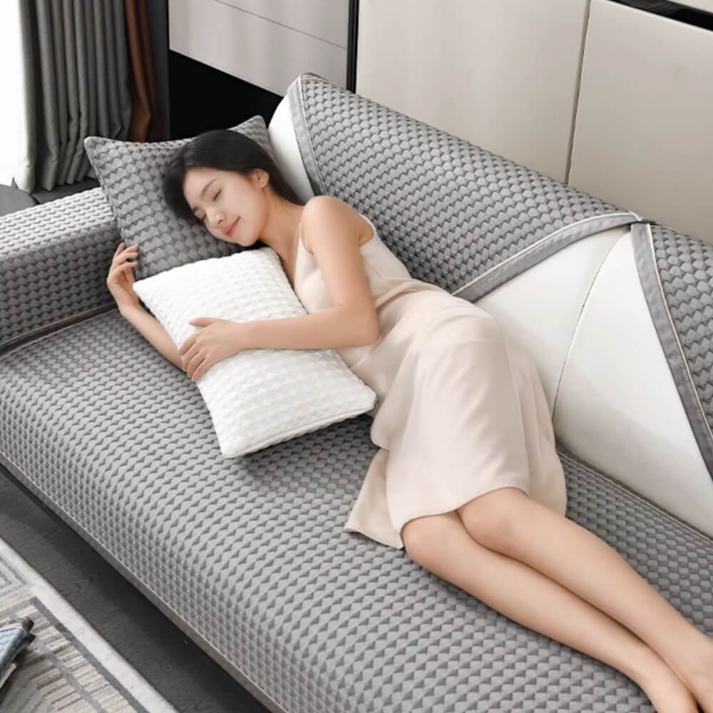 Cooling DouDou Ice Silk Sofa Cushion, Summer Edition Cool Seat Pad, Non-slip Sofa Cover - Bestselling for Summer 2023.