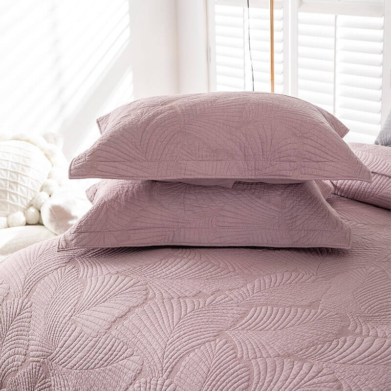 Cotton Bed Cover Set Luxury Three Piece Solid Color Embroidered European Style
