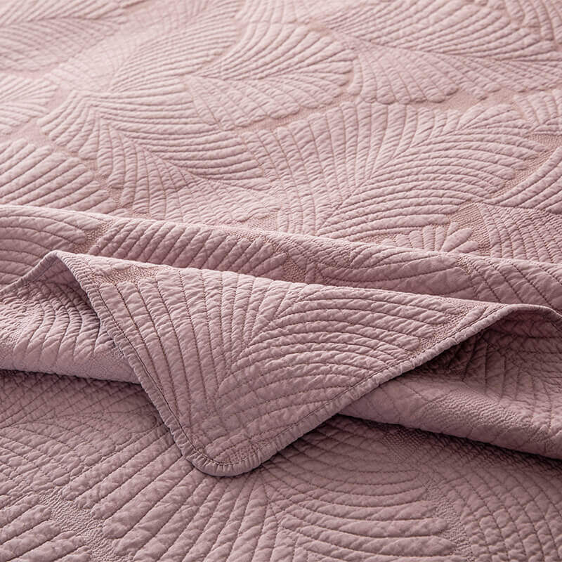 Cotton Bed Cover Set Luxury Three Piece Solid Color Embroidered European Style