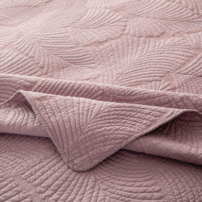 Cotton Bed Cover Set Luxury Three Piece Solid Color Embroidered European Style