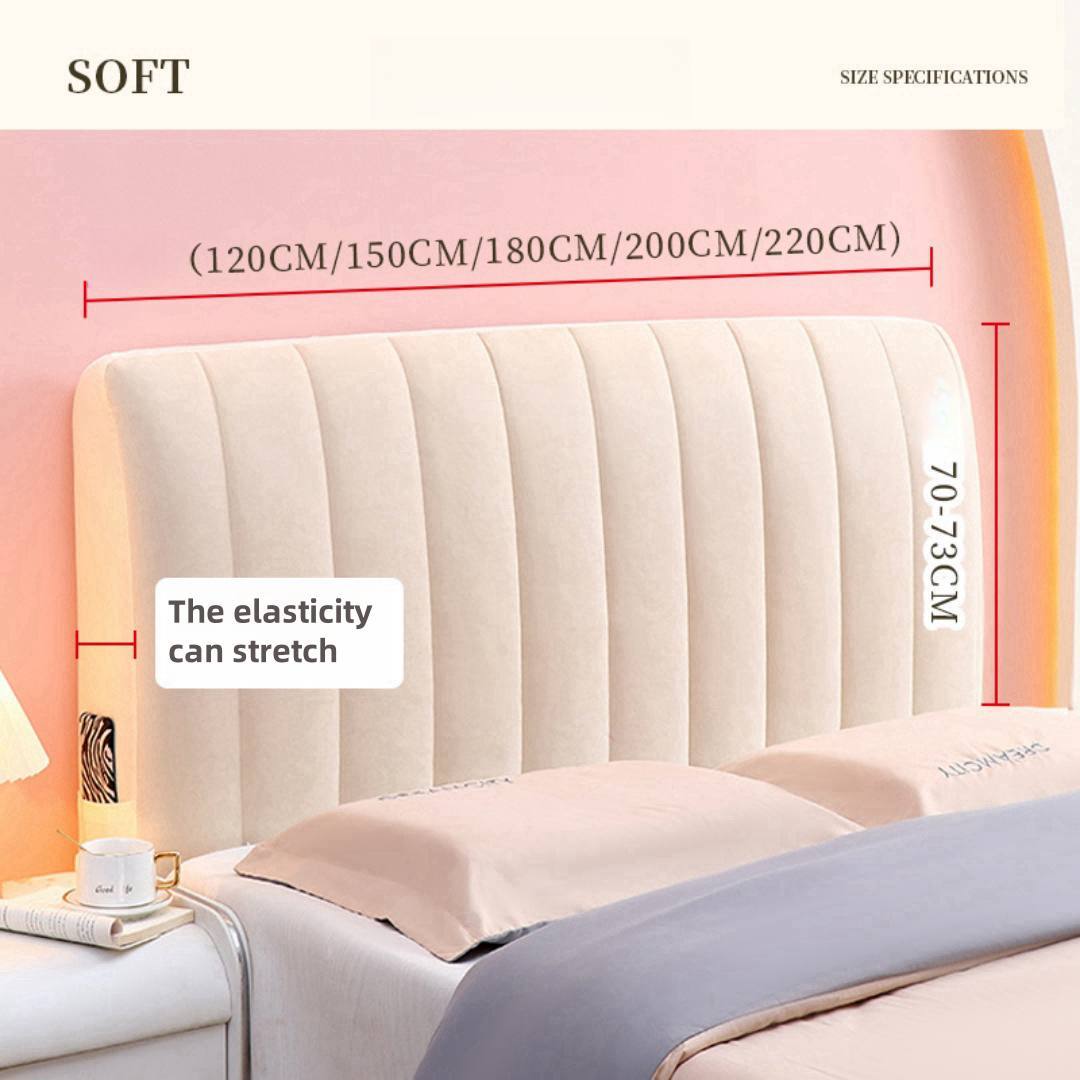Thick Quilted Bed Headboard Cover All Inclusive Dustproof for Wood or Soft Back