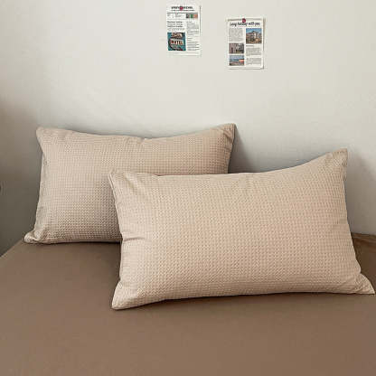 Premium Waffle Weave Breathable Cotton Bed Sheet Set
