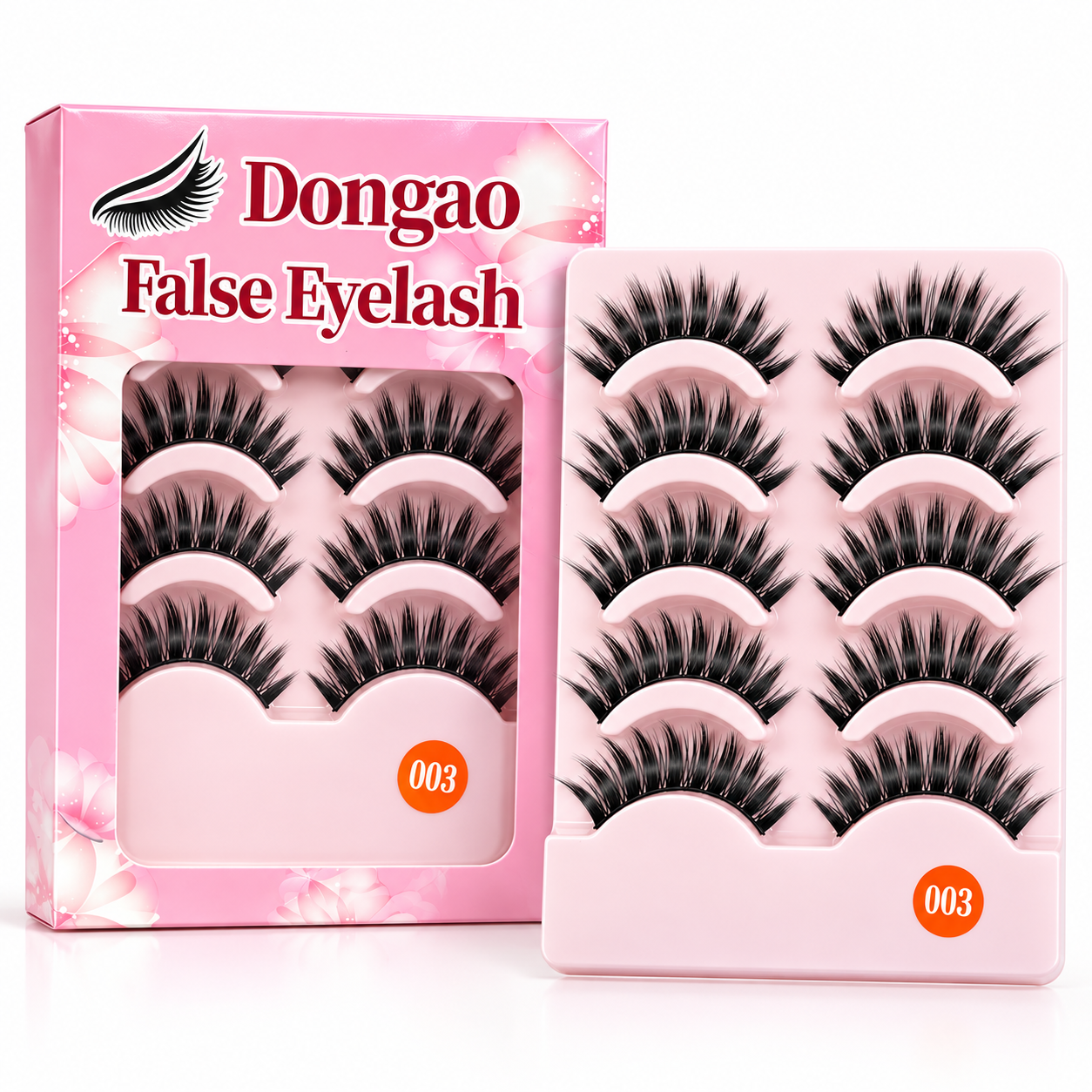 5 Pairs Fluffy Wispy False Eyelashes – Soft Volume Natural Glam Lashes with Flexible Band