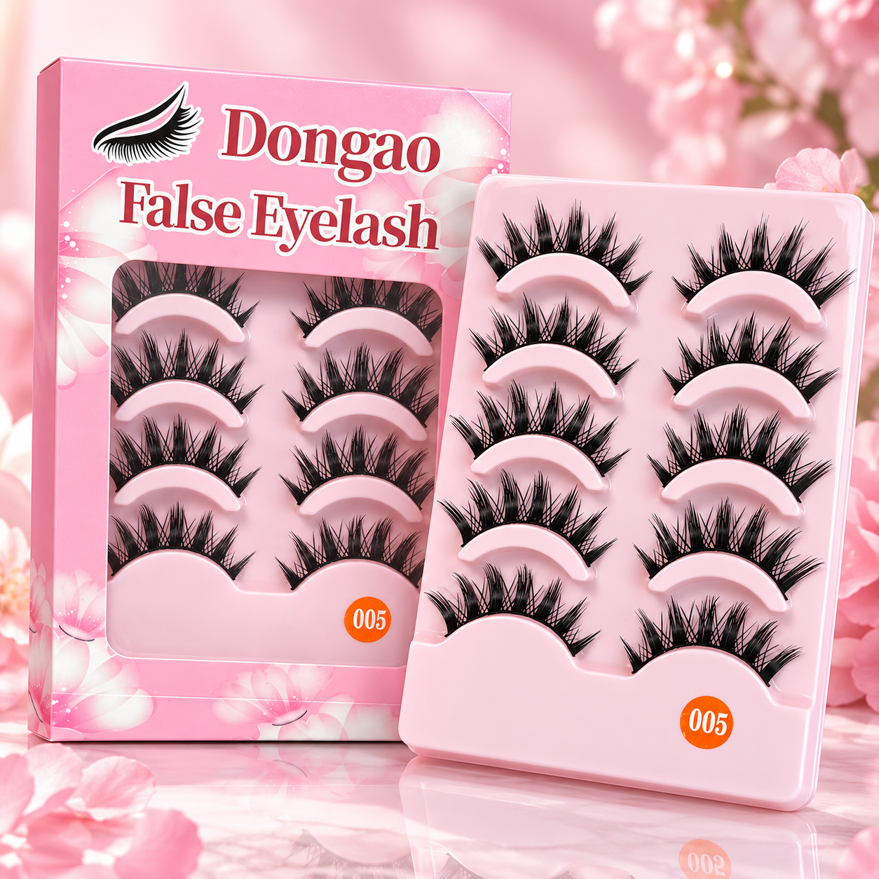 5 Pairs Spiky Cluster False Eyelashes – Bold Manga Style Wispy Lashes with Flexible Band