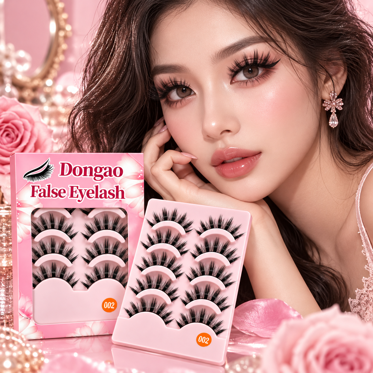 5 Pairs Dramatic Spiky False Eyelashes – Bold Wispy Volume Lashes with Lightweight Band