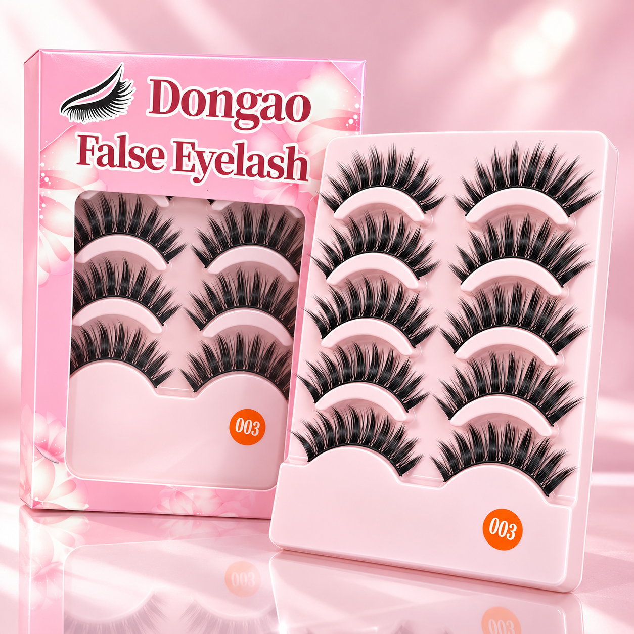 5 Pairs Fluffy Wispy False Eyelashes – Soft Volume Natural Glam Lashes with Flexible Band