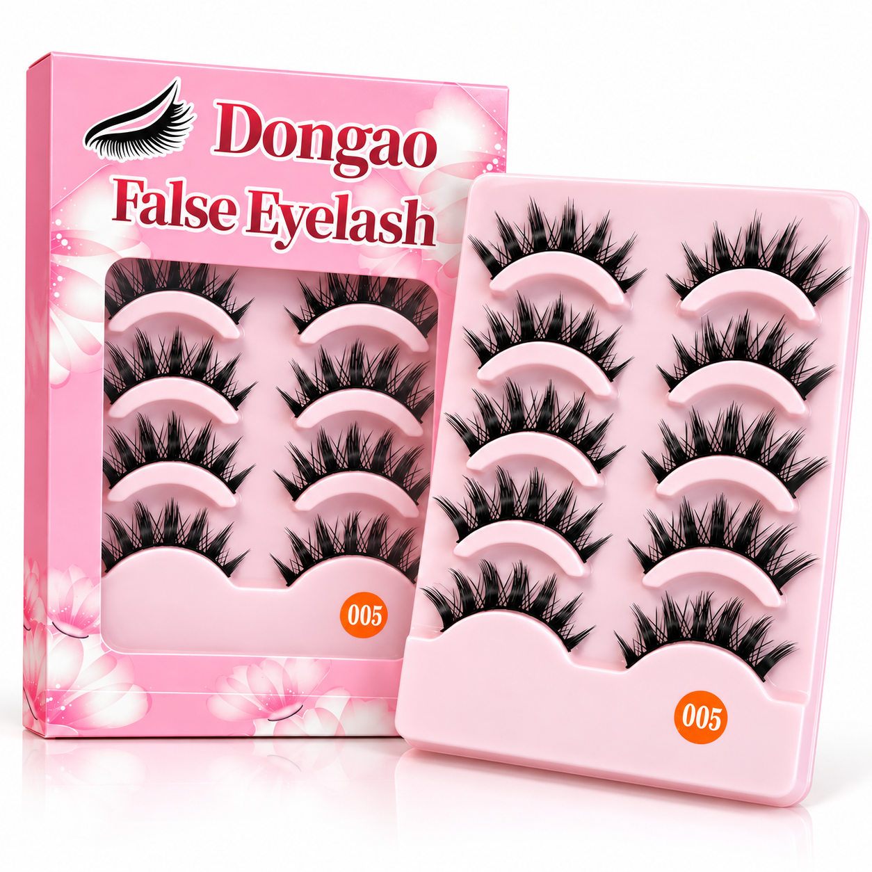 5 Pairs Spiky Cluster False Eyelashes – Bold Manga Style Wispy Lashes with Flexible Band