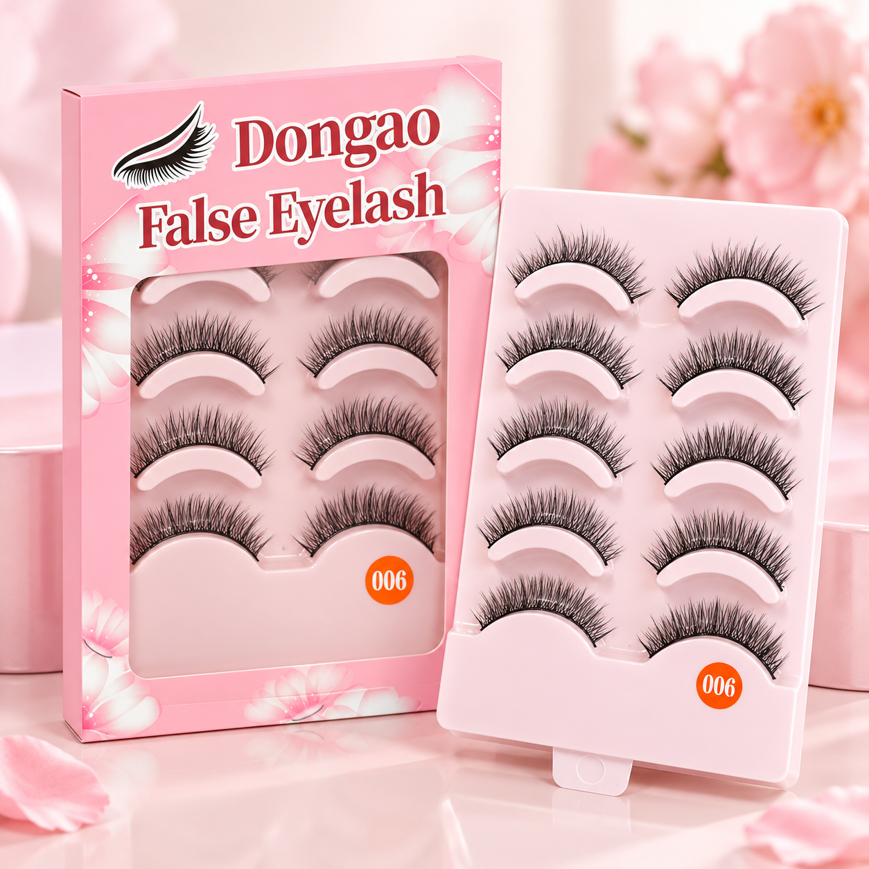 5 Pairs Natural Wispy False Eyelashes – Soft Flared Lightweight Lashes with Flexible Band