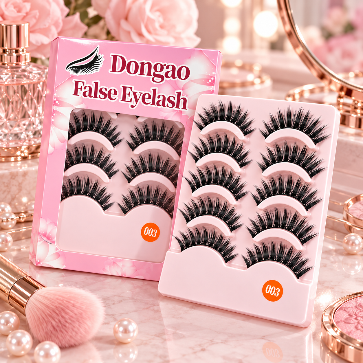 5 Pairs Fluffy Wispy False Eyelashes – Soft Volume Natural Glam Lashes with Flexible Band