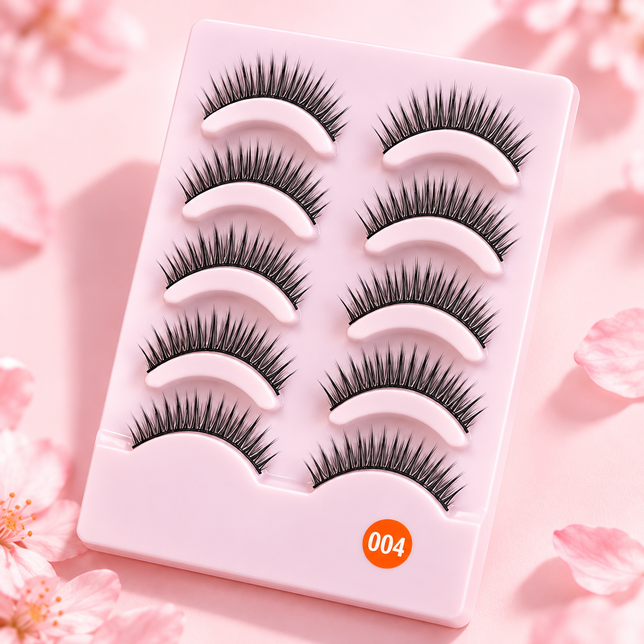 5 Pairs Natural Wispy False Eyelashes – Lightweight Everyday Lashes with Flexible Band