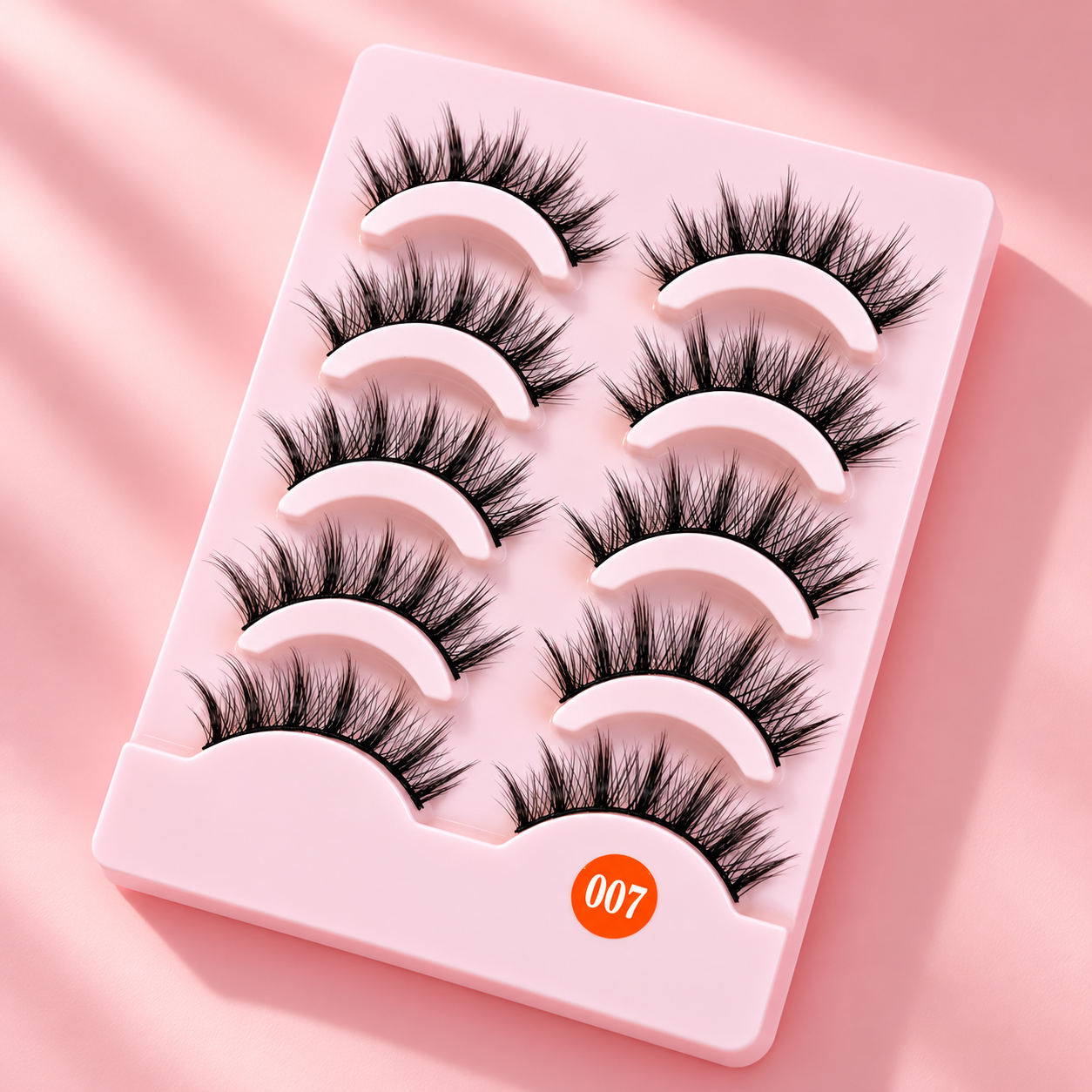 5 Pairs Wispy Cat-Eye False Eyelashes – Fluffy Layered Lashes with Flexible Band
