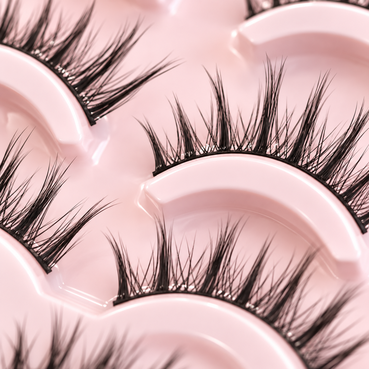 5 Pairs Spiky Wispy False Eyelashes – Manga-Inspired Lightweight Cluster Lashes