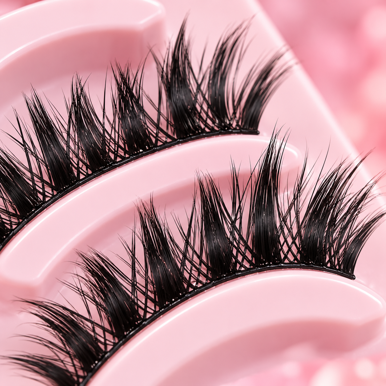 5 Pairs Spiky Cluster False Eyelashes – Bold Manga Style Wispy Lashes with Flexible Band