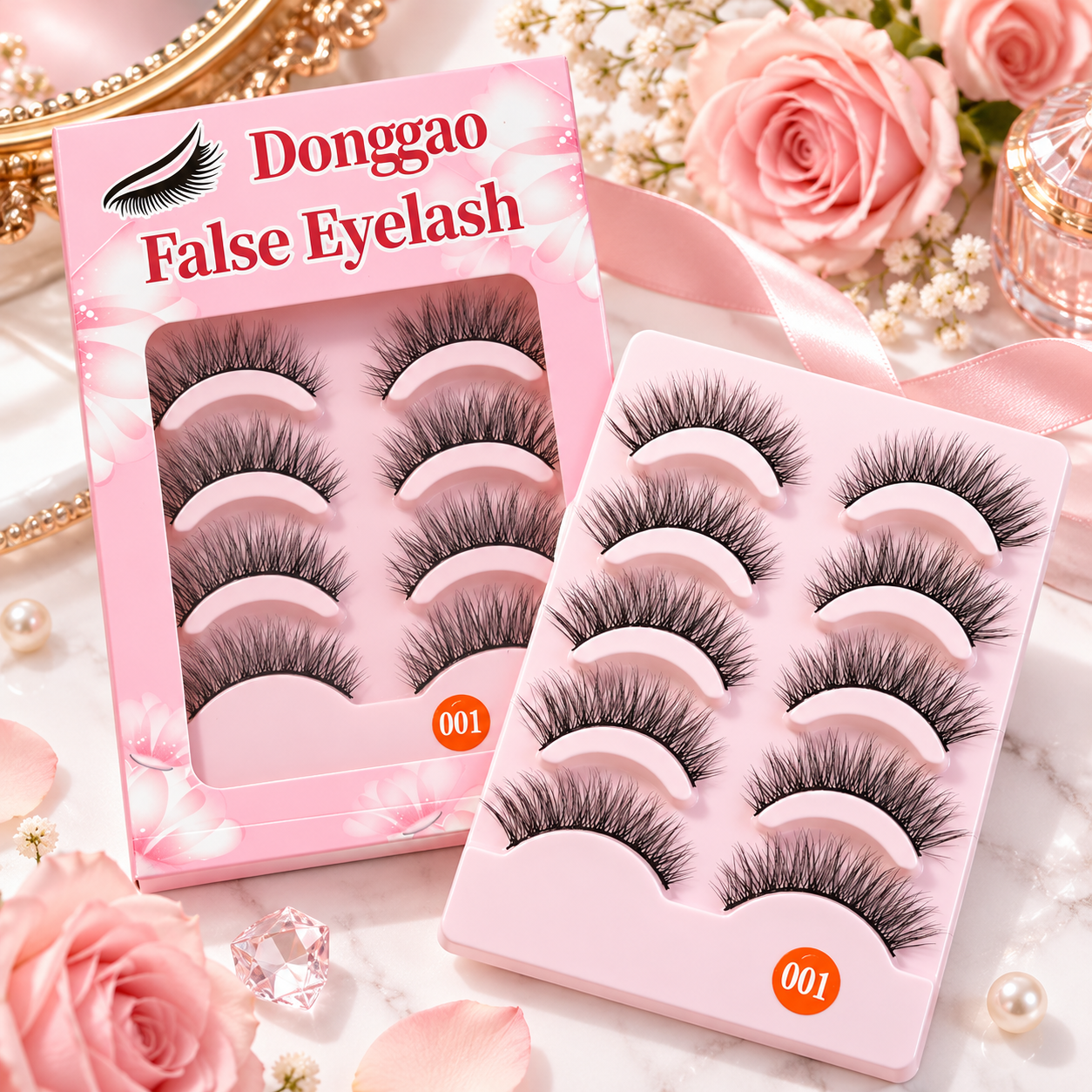5 Pairs Wispy False Eyelashes – Natural Fluffy Lightweight Lashes with Comfortable Band