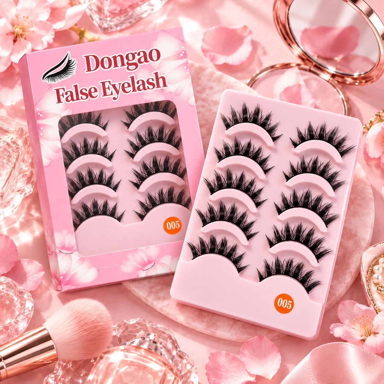 5 Pairs Spiky Cluster False Eyelashes – Bold Manga Style Wispy Lashes with Flexible Band