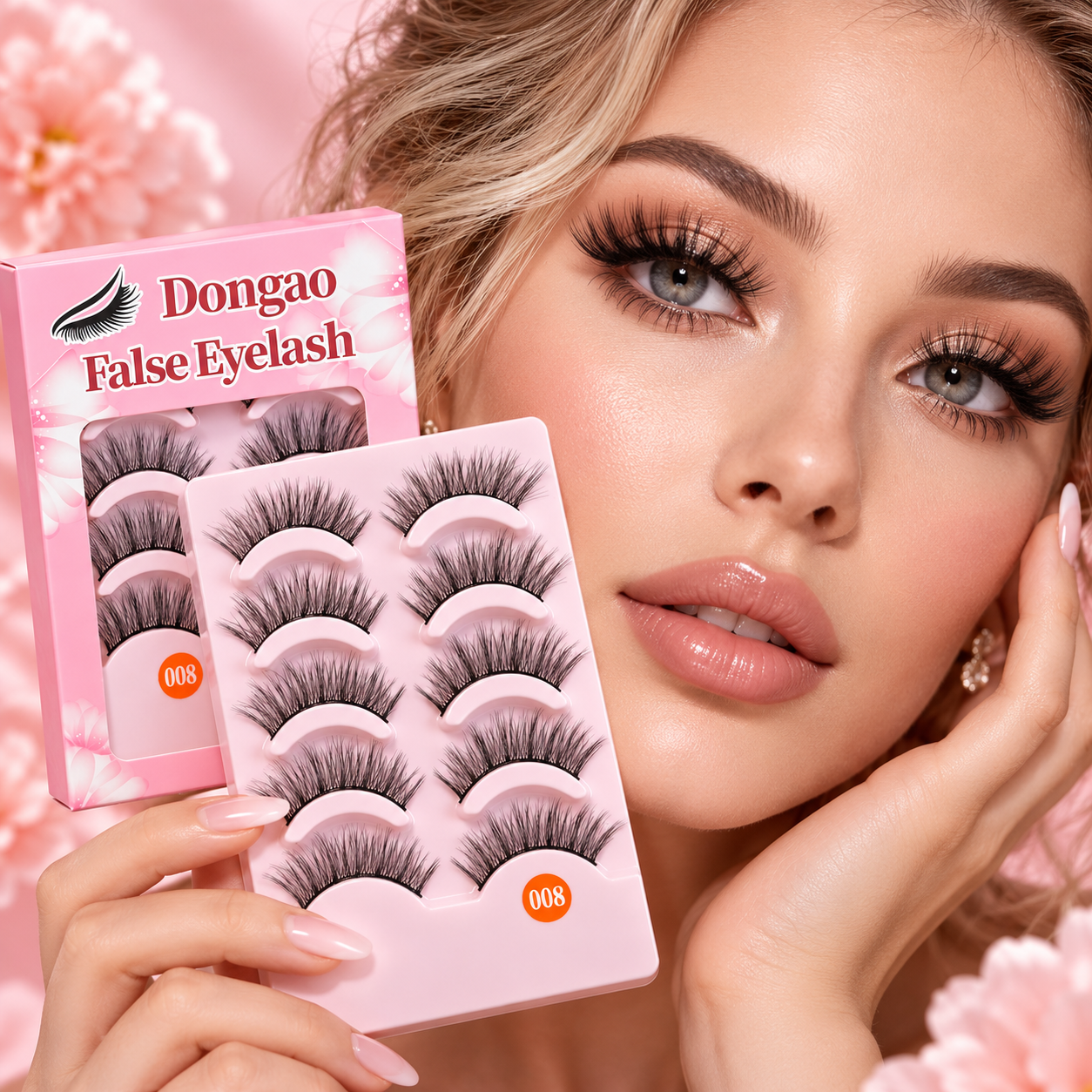 5 Pairs Soft Glam False Eyelashes – Wispy Layered Natural Volume Lashes