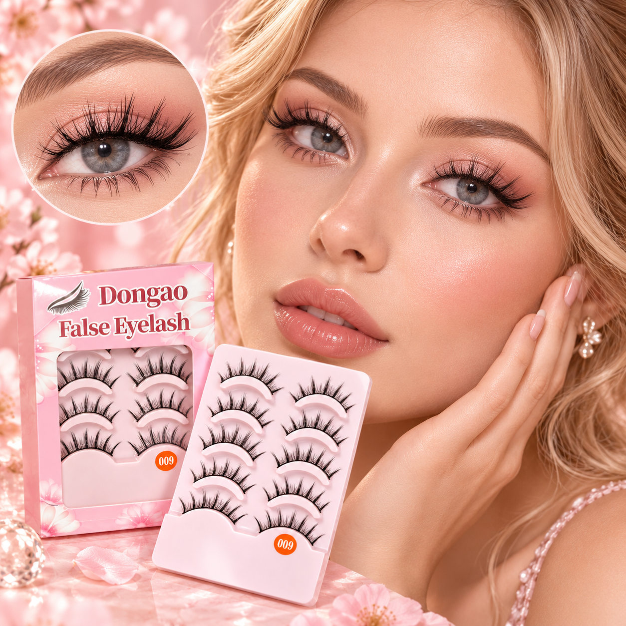 5 Pairs Spiky Wispy False Eyelashes – Manga-Inspired Lightweight Cluster Lashes