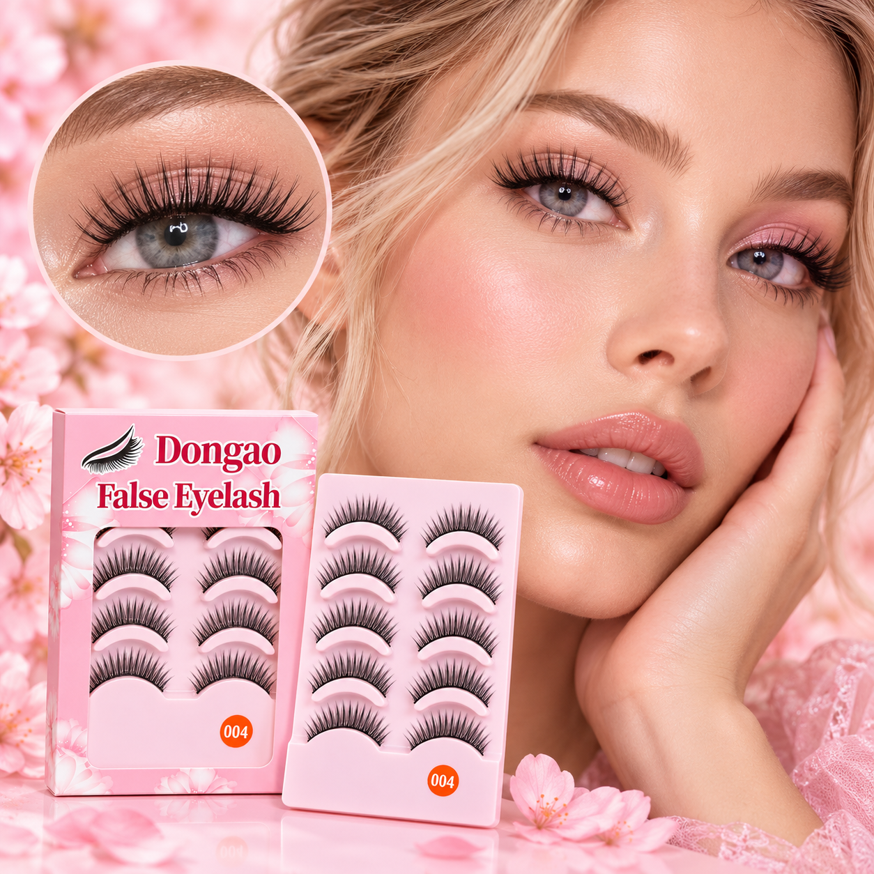 5 Pairs Natural Wispy False Eyelashes – Lightweight Everyday Lashes with Flexible Band
