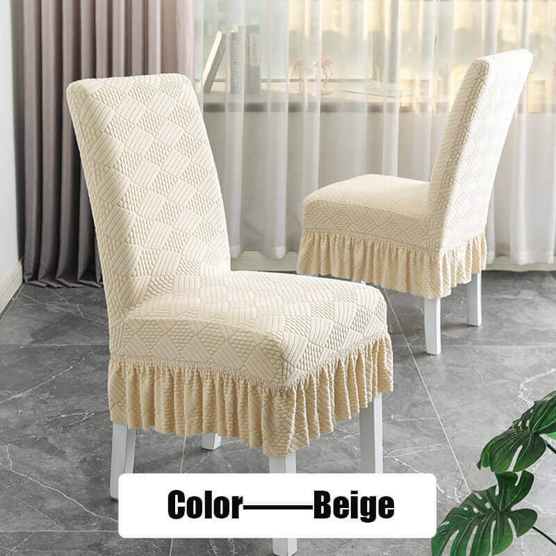 Elastic Chair Cover with Back Snow Bud Fabric Thick Four Seasons Universal Fit