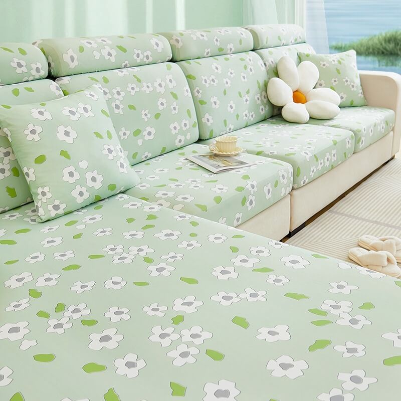 Anti-Cat Scratch Summer Ice Silk Sofa Cover, Sofa Cushion