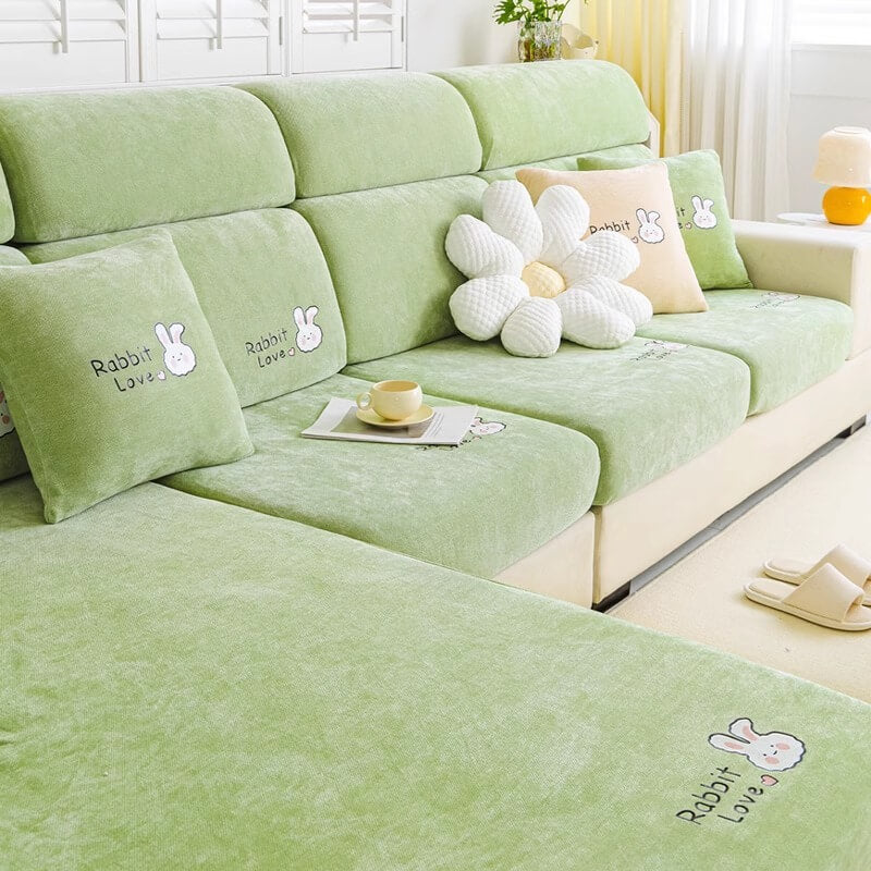  Four Seasons Universal Cartoon Chenille Sofa Cover Cover, Non-slip, All-inclusive