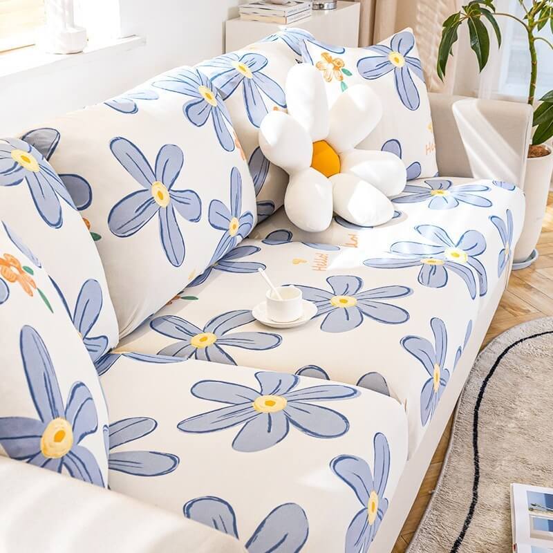 Stretch Ice Silk Sofa Cover for Summer Universal Fit Simple Modern Sty
