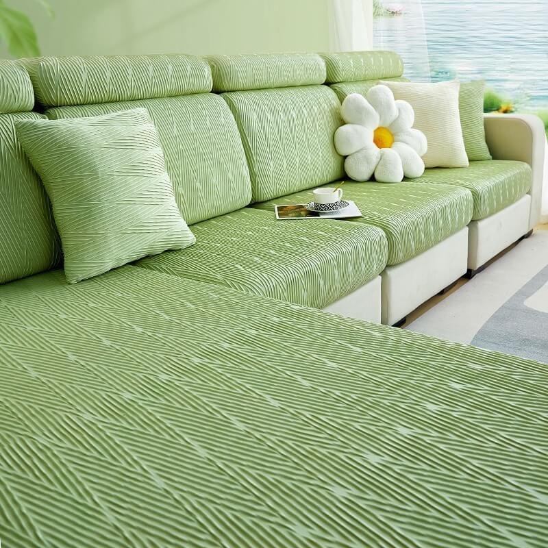 Ice Silk Sofa Cover Non Slip Summer Style for Modern Living Room Decor