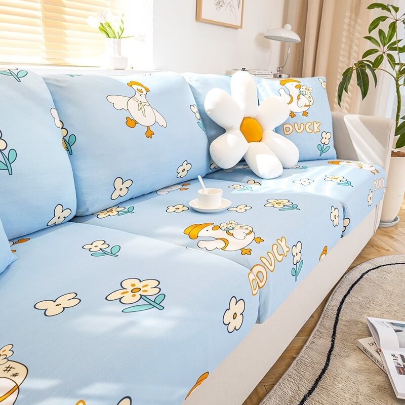 Stretch Ice Silk Sofa Cover for Summer Universal Fit Simple Modern Style