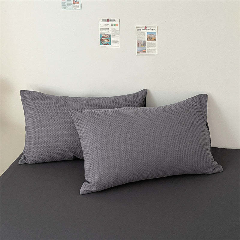 Premium Waffle Weave Breathable Cotton Bed Sheet Set