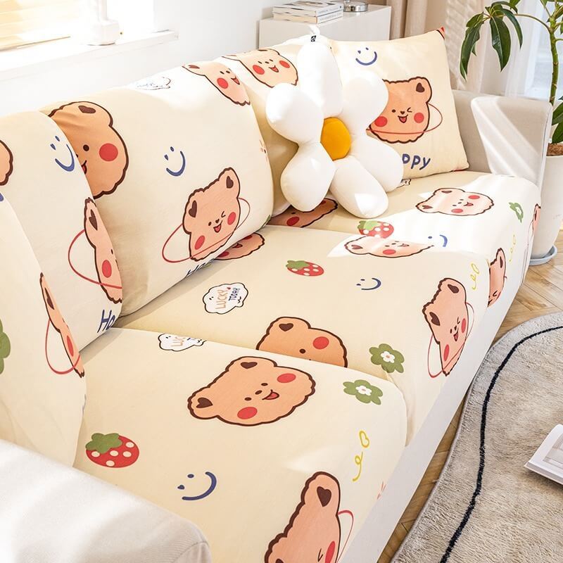 Stretch Ice Silk Sofa Cover for Summer Universal Fit Simple Modern Style