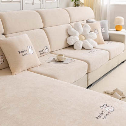  Four Seasons Universal Cartoon Chenille Sofa Cover Cover, Non-slip, All-inclusive