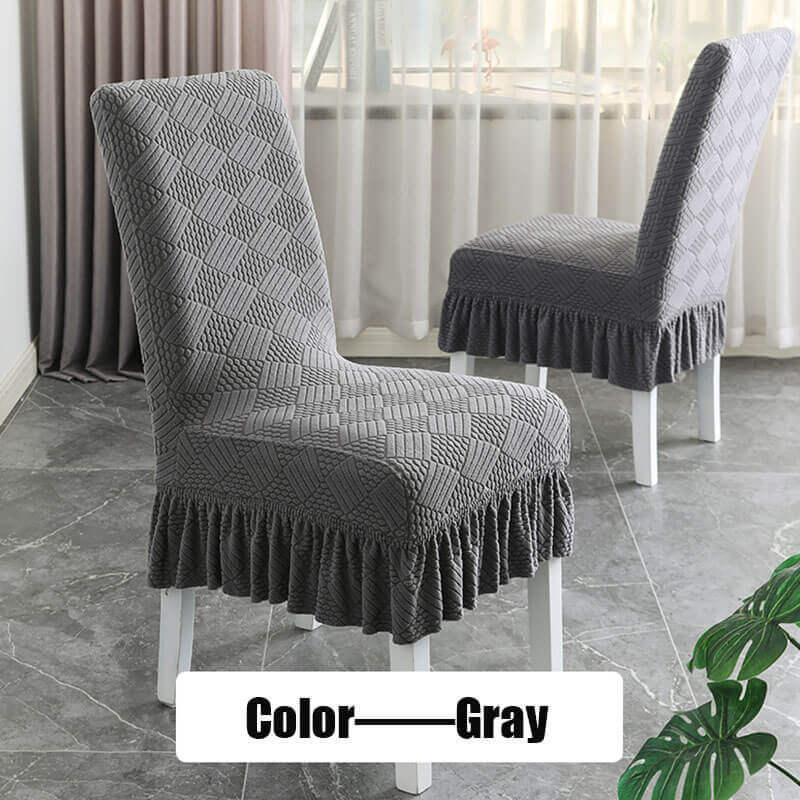 Elastic Chair Cover with Back Snow Bud Fabric Thick Four Seasons Unive