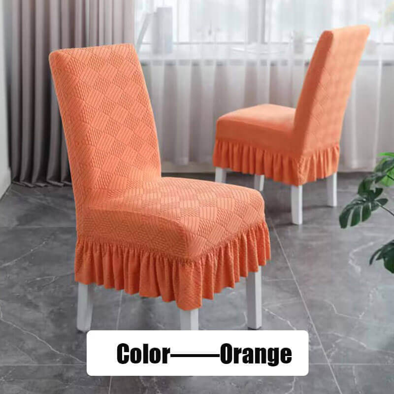 Elastic Chair Cover with Back Snow Bud Fabric Thick Four Seasons Universal Fit