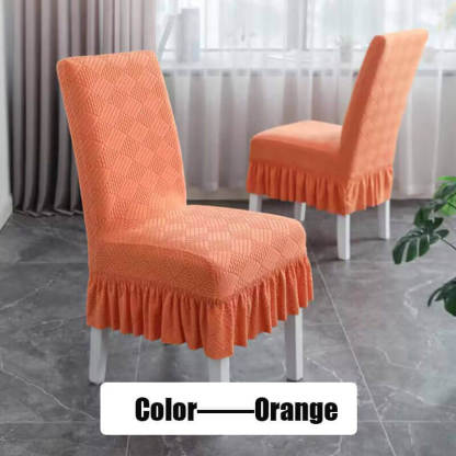 Elastic Chair Cover with Back Snow Bud Fabric Thick Four Seasons Universal Fit