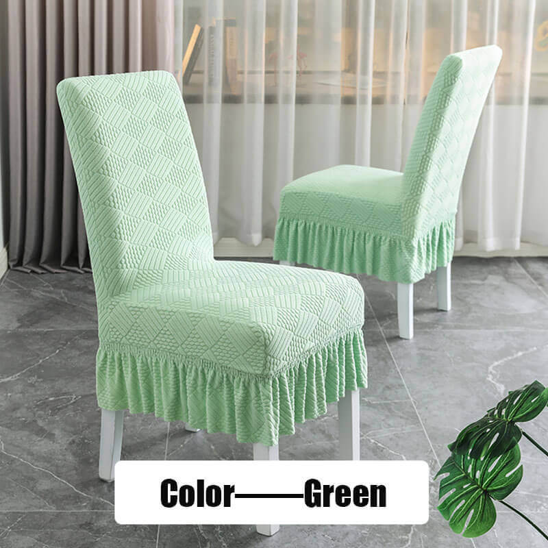 Elastic Chair Cover with Back Snow Bud Fabric Thick Four Seasons Universal Fit