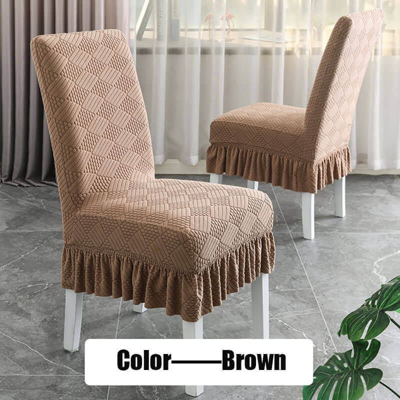 Elastic Chair Cover with Back Snow Bud Fabric Thick Four Seasons Universal Fit