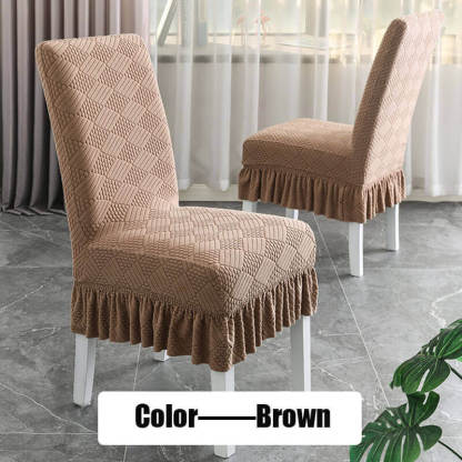 Elastic Chair Cover with Back Snow Bud Fabric Thick Four Seasons Universal Fit