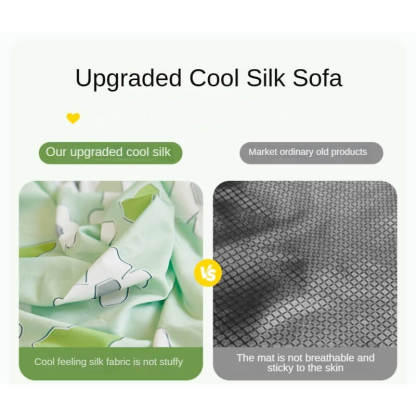 Anti-Cat Scratch Summer Ice Silk Sofa Cover, Sofa Cushion