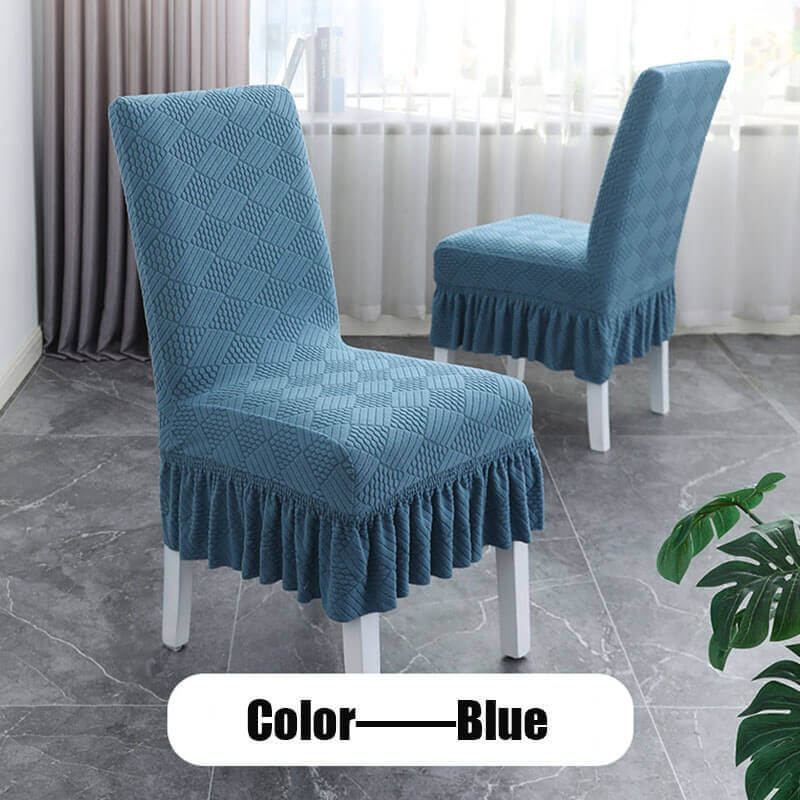 Elastic Chair Cover with Back Snow Bud Fabric Thick Four Seasons Universal Fit