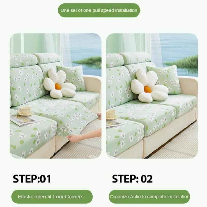 Anti-Cat Scratch Summer Ice Silk Sofa Cover, Sofa Cushion