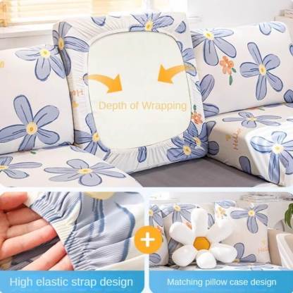 Stretch Ice Silk Sofa Cover for Summer Universal Fit Simple Modern Style