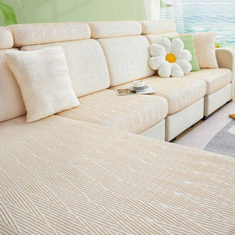 Ice Silk Sofa Cover Non Slip Summer Style for Modern Living Room Decor