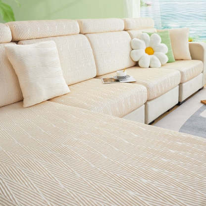 Ice Silk Sofa Cover Non Slip Summer Style for Modern Living Room Decor
