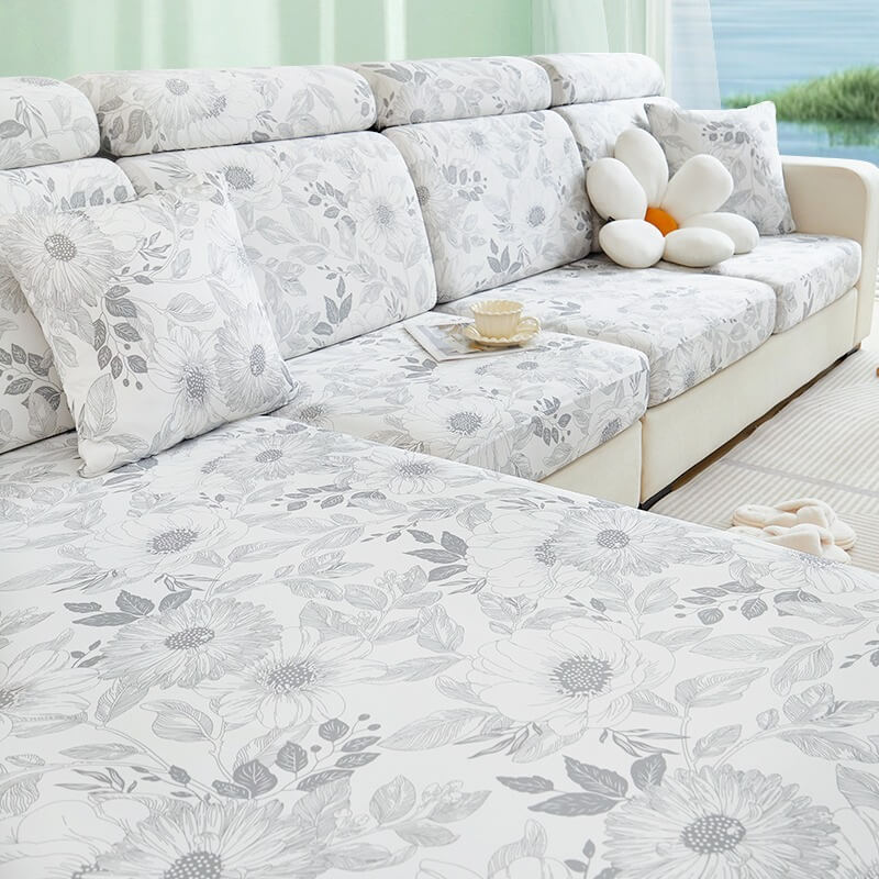 Anti-Cat Scratch Summer Ice Silk Sofa Cover, Sofa Cushion