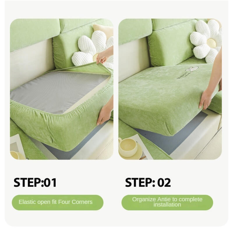  Four Seasons Universal Cartoon Chenille Sofa Cover Cover, Non-slip, All-inclusive