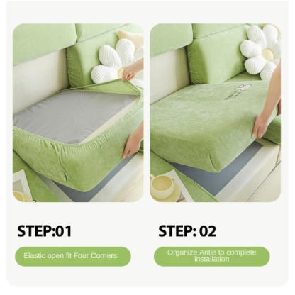  Four Seasons Universal Cartoon Chenille Sofa Cover Cover, Non-slip, All-inclusive